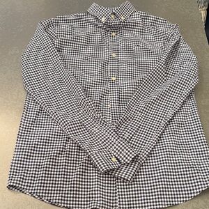 Boys navy and White Checkered Shirt